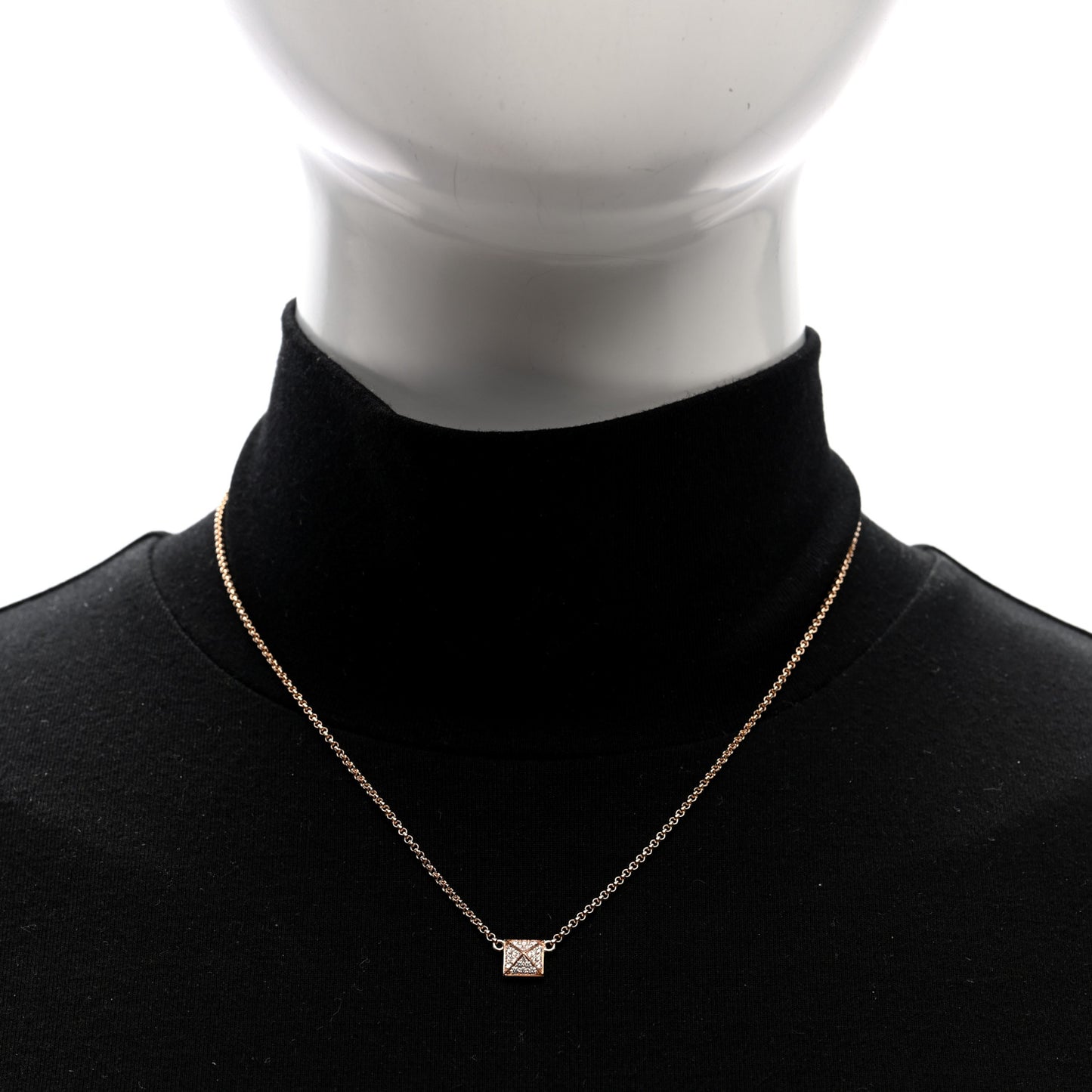 18K Rose Gold Diamond Clou d'H Pendant Necklace