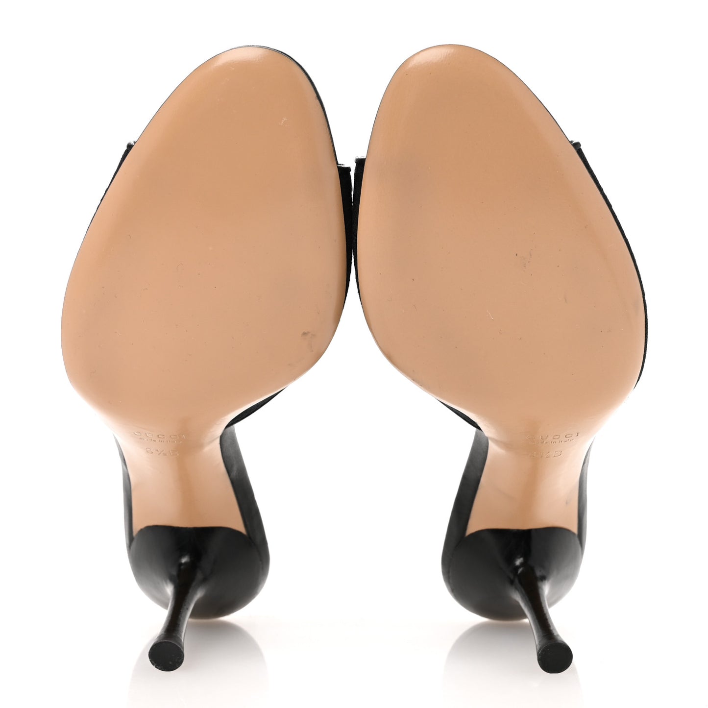 Calfskin Monogram Web Bow Heel Slide Sandals 8.5 Black