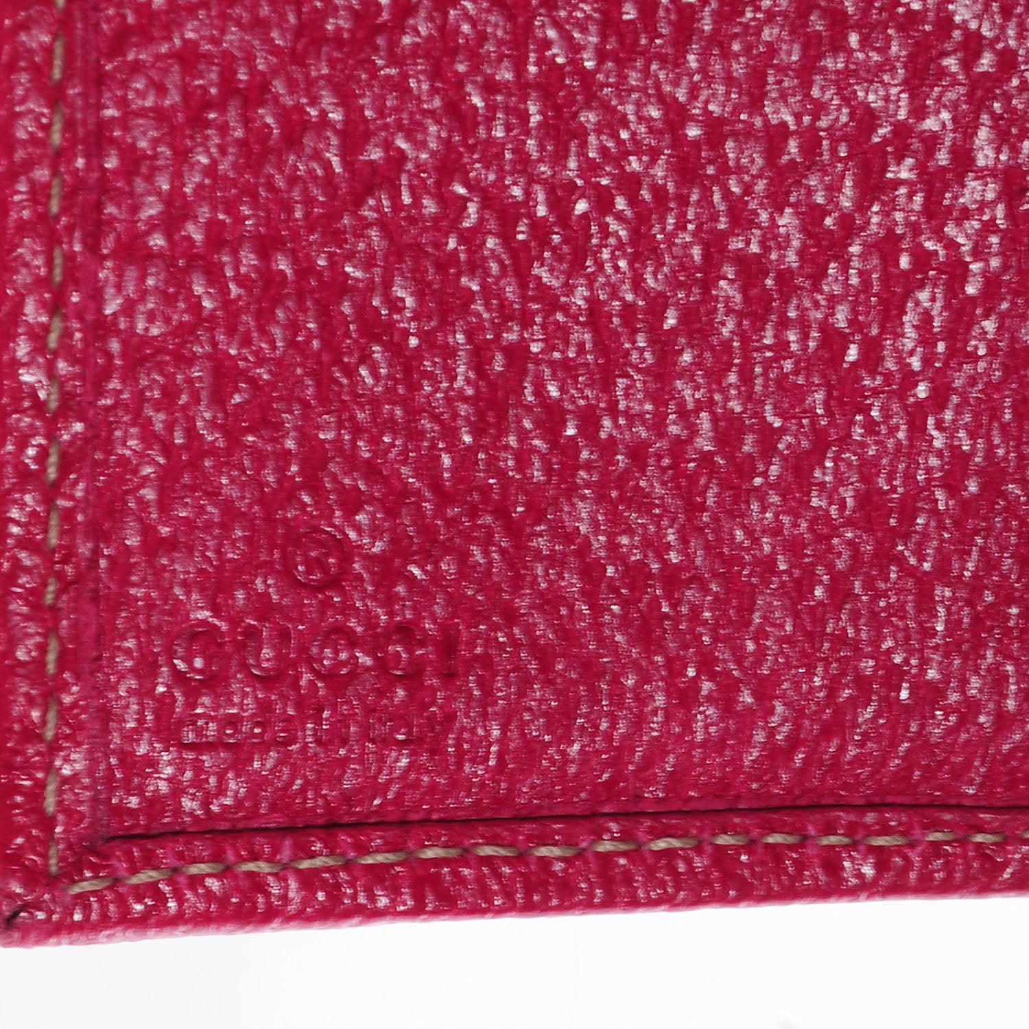 Gucci Monogram Metal Bar French Flap Wallet Pink 6 of 9