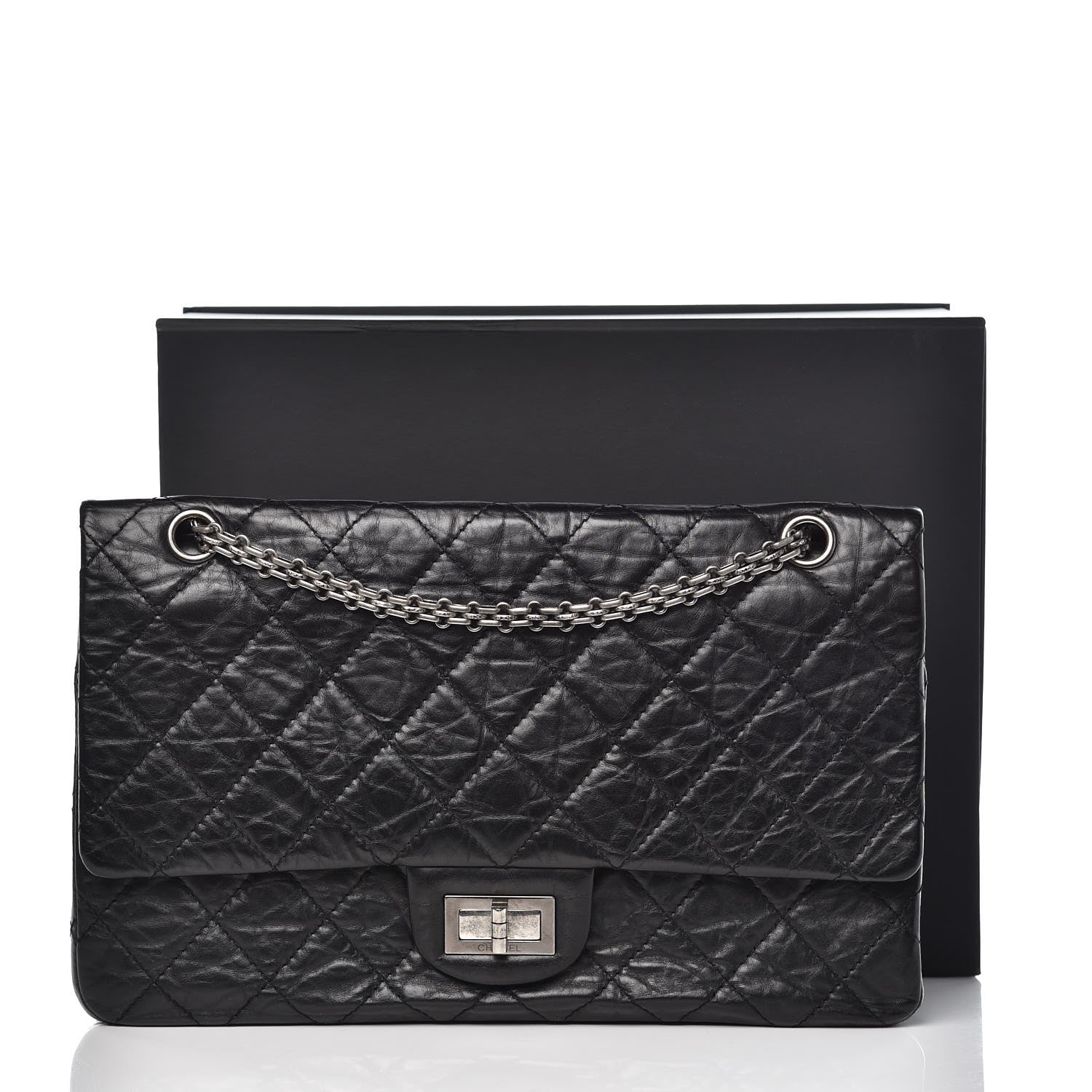 Chanel Aged Calfskin Quilted 2.55 Reissue 227 Flap Black 8 of 8