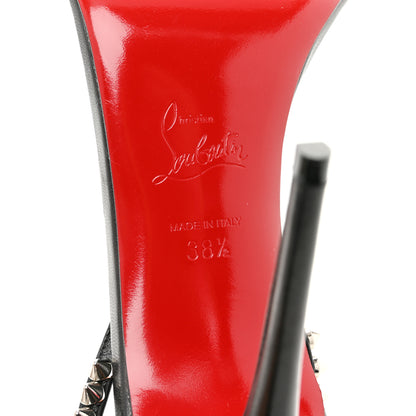 Christian Louboutin Kid Spiked So Me 100 Sandals 38.5 Black 8 of 9
