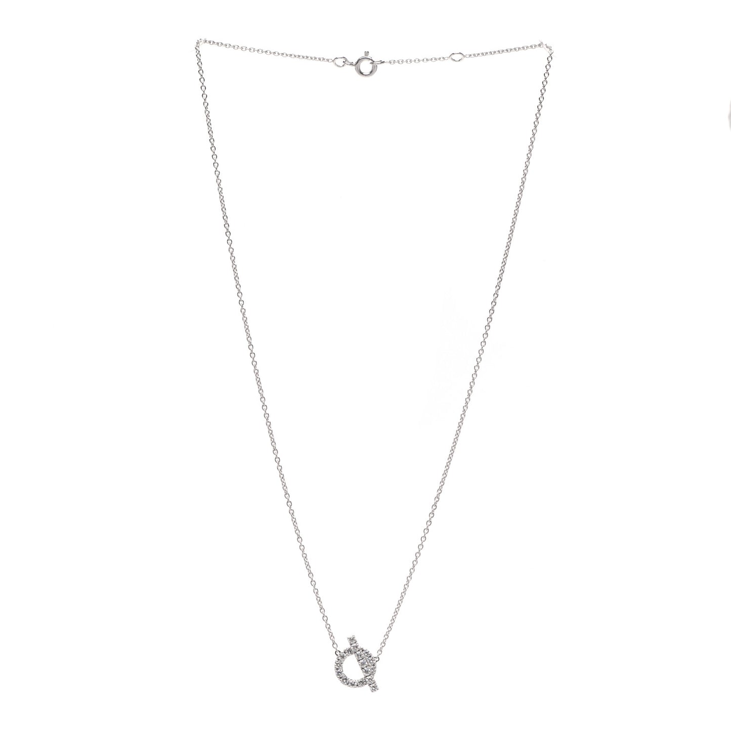 18K White Gold Diamond Finesse Pendant Necklace