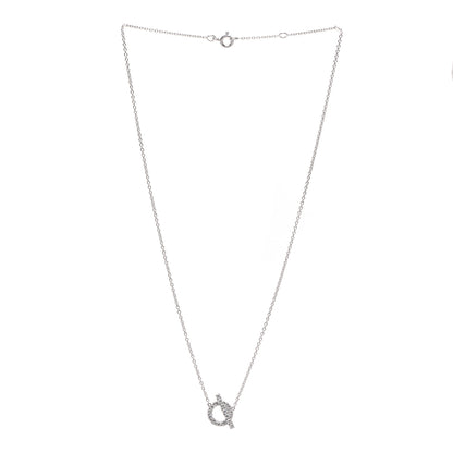 Hermes 18K White Gold Diamond Finesse Pendant Necklace 3 of 6