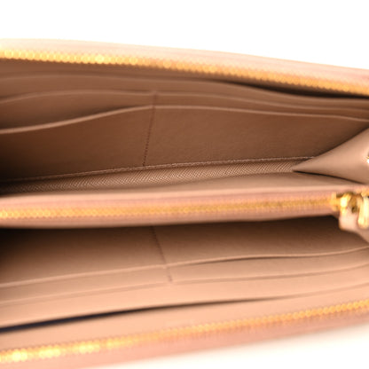 Prada Saffiano Metal Zip Around Wallet Cammeo 5 of 9