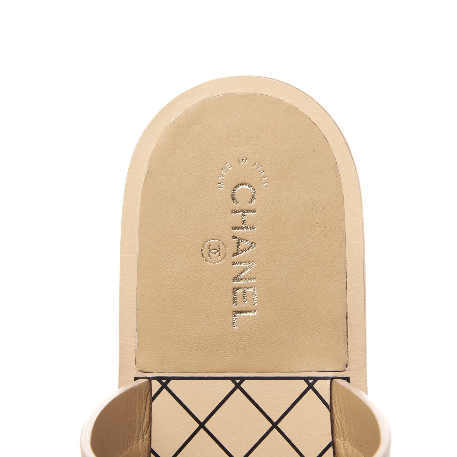 Chanel Calfskin Chain CC Logo Toe Ring Sandals 37 Beige 8 of 13