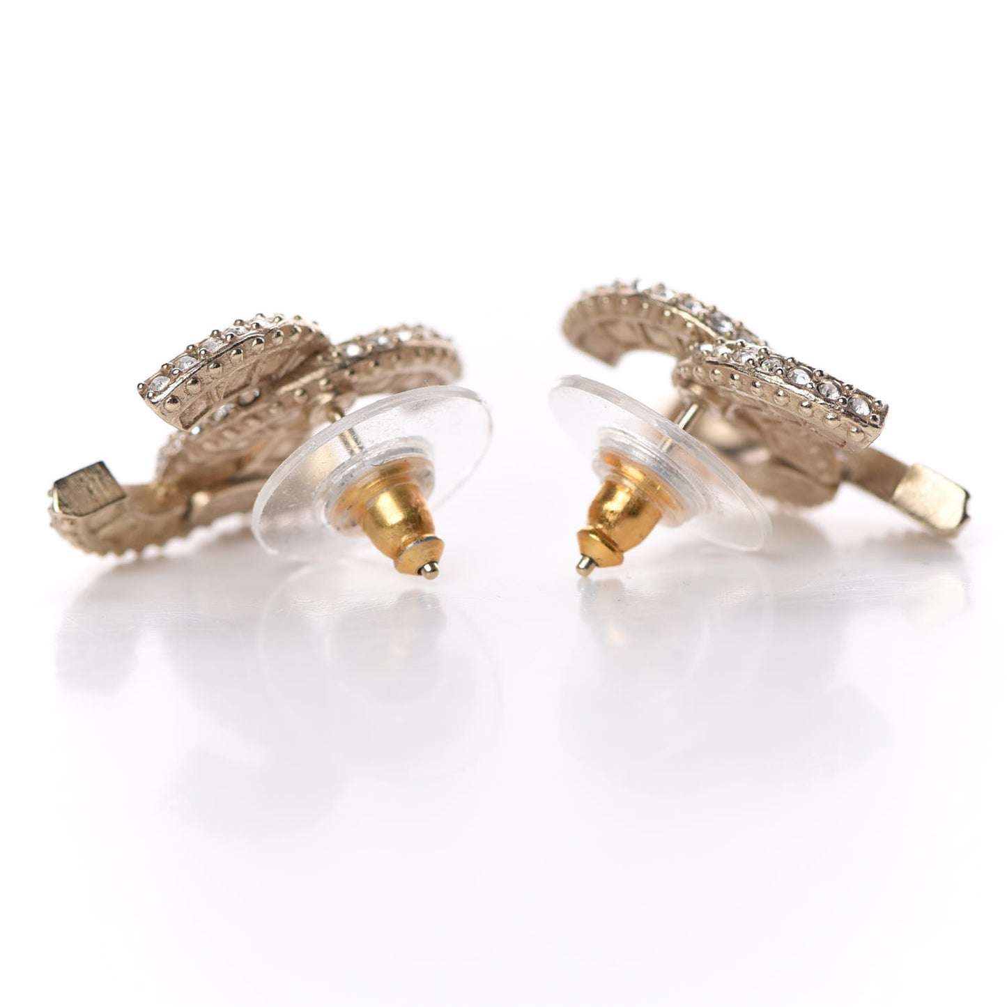 Crystal CC Earrings Gold