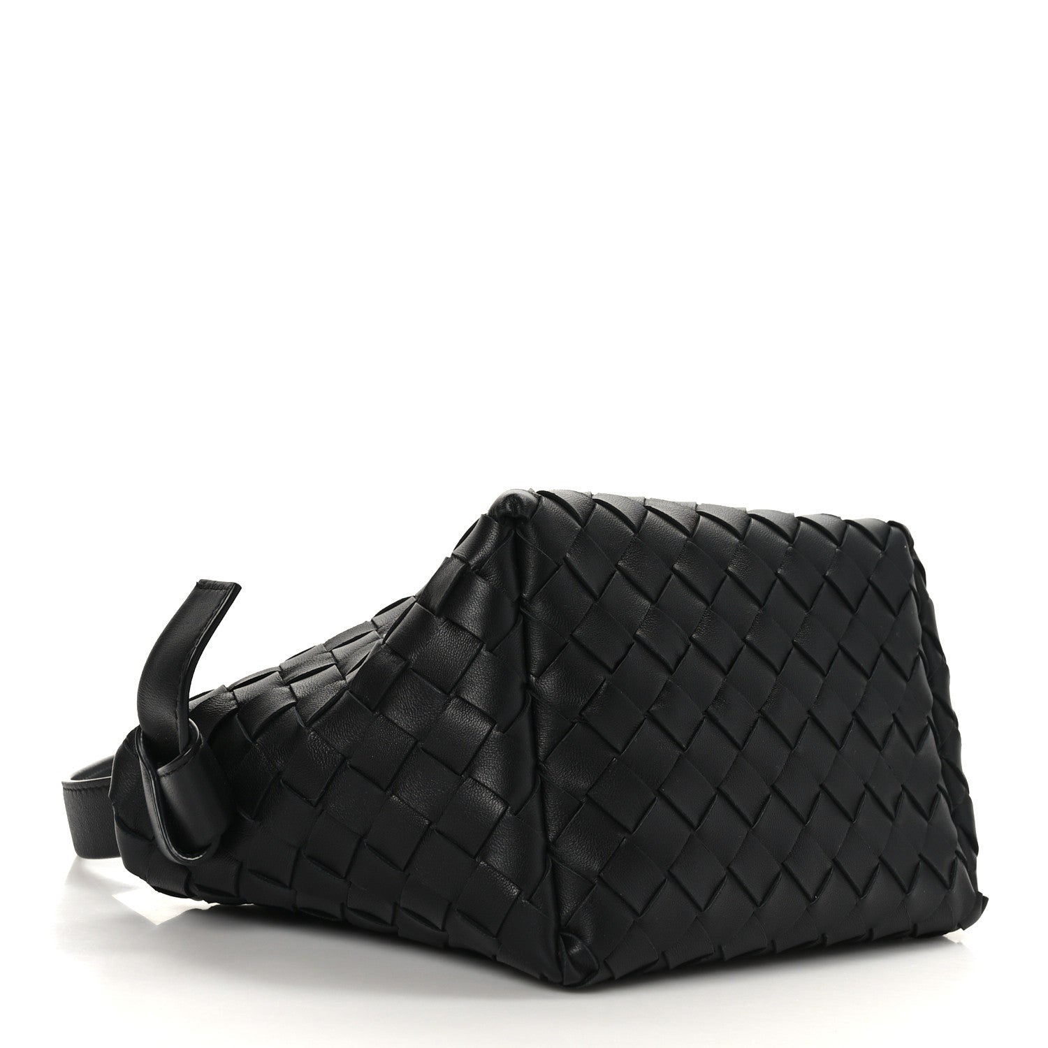 Bottega Veneta Nappa Intrecciato Tie Shoulder Bag Black 4 of 8