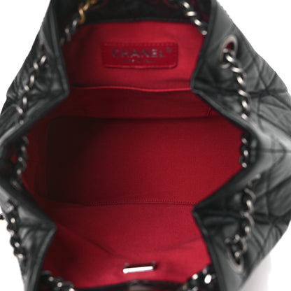 Chanel Aged Calfskin Quilted Small Gabrielle Backpack Black 5 of 10
