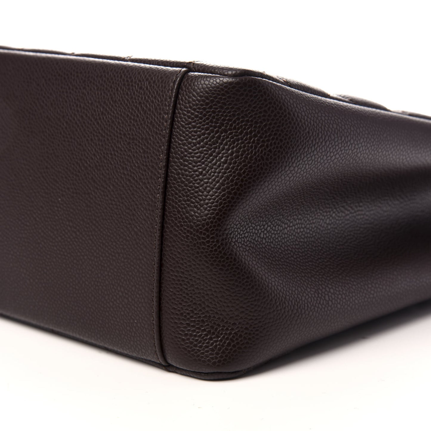 Caviar Quilted Grand Shopping Tote GST Dark Brown