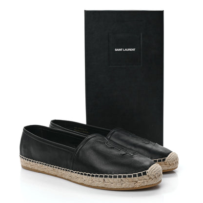 Saint Laurent Lambskin Monogram Espadrilles 41 Black 9 of 9
