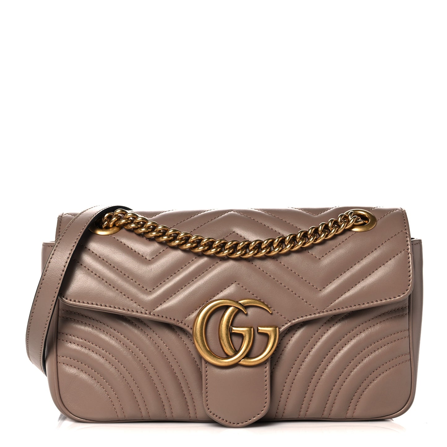 Calfskin Matelasse Small GG Marmont Shoulder Bag Porcelain Rose