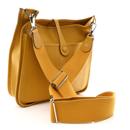 Hermes Taurillon Clemence Evelyne III PM Jaune Ambre 3 of 11