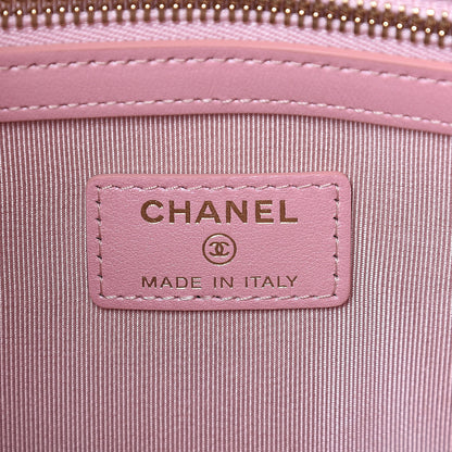Chanel Iridescent Caviar Medium Night by the C Pouch Clutch Rose Pink 6 of 8