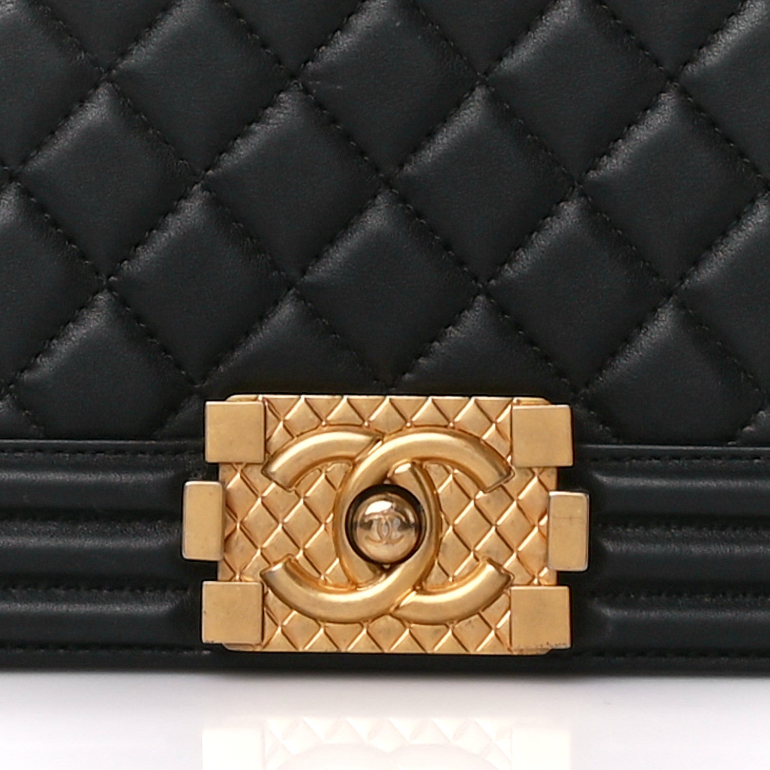 Chanel Calfskin Medium Boy Logo Top Handle Flap Black 8 of 11