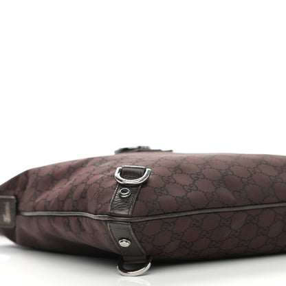 Gucci Nylon Monogram Abbey Messenger Bag Dark Brown 9 of 10