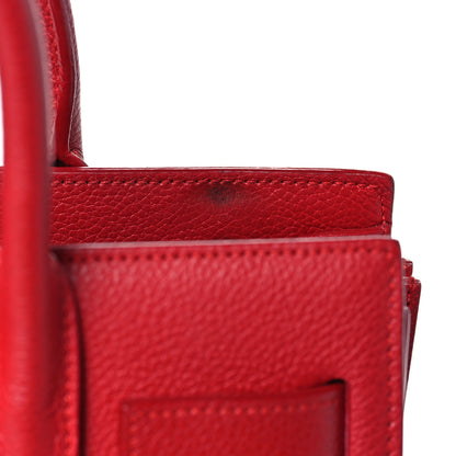 Saint Laurent Grained Calfskin Nano Sac De Jour Lipstick Red 9 of 9