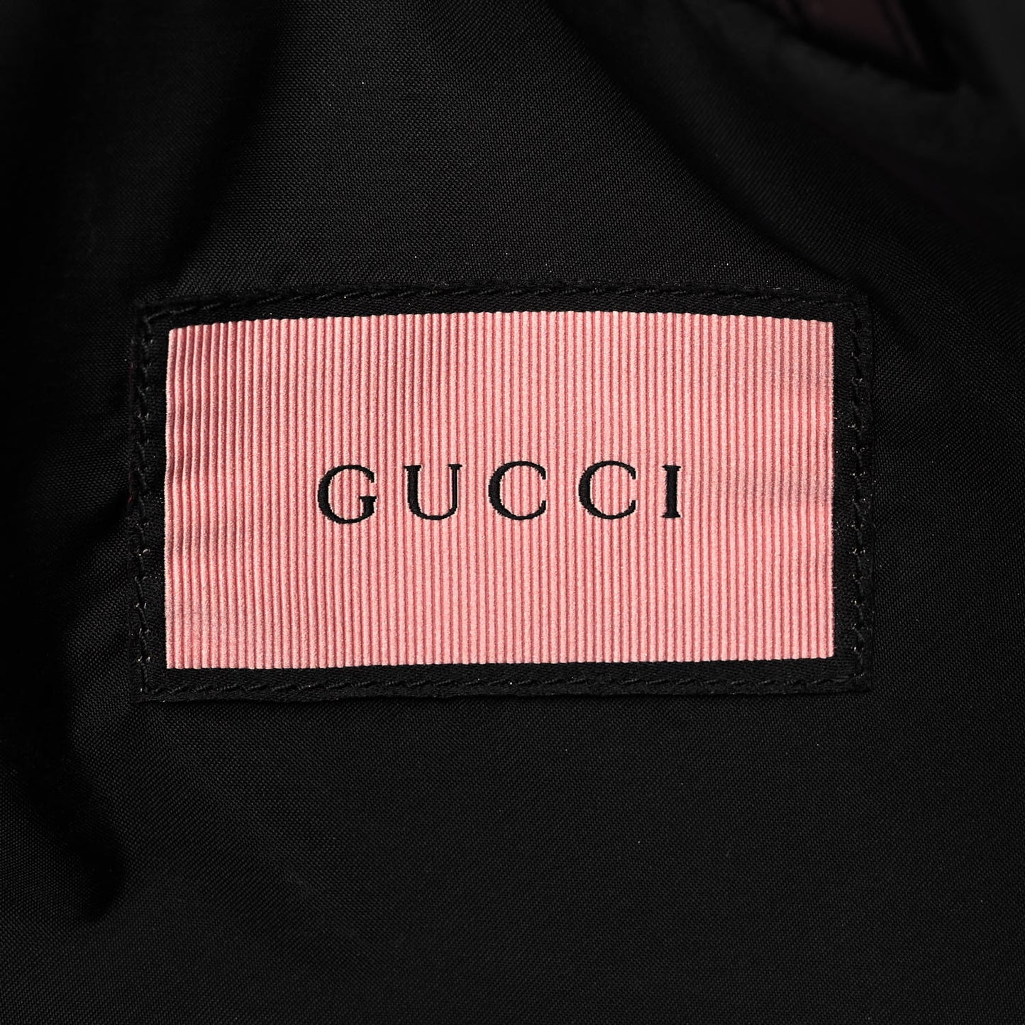 Calfskin Small GucciGhost Drawstring Backpack Black