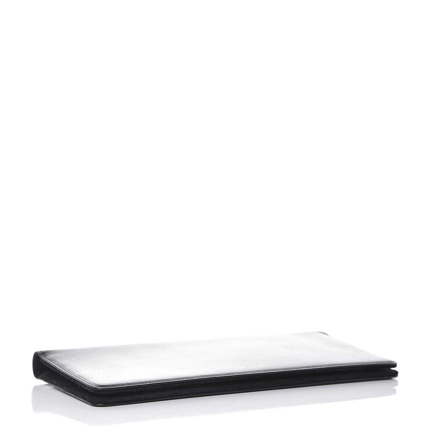 Veau Leather Suede Travel Wallet Black