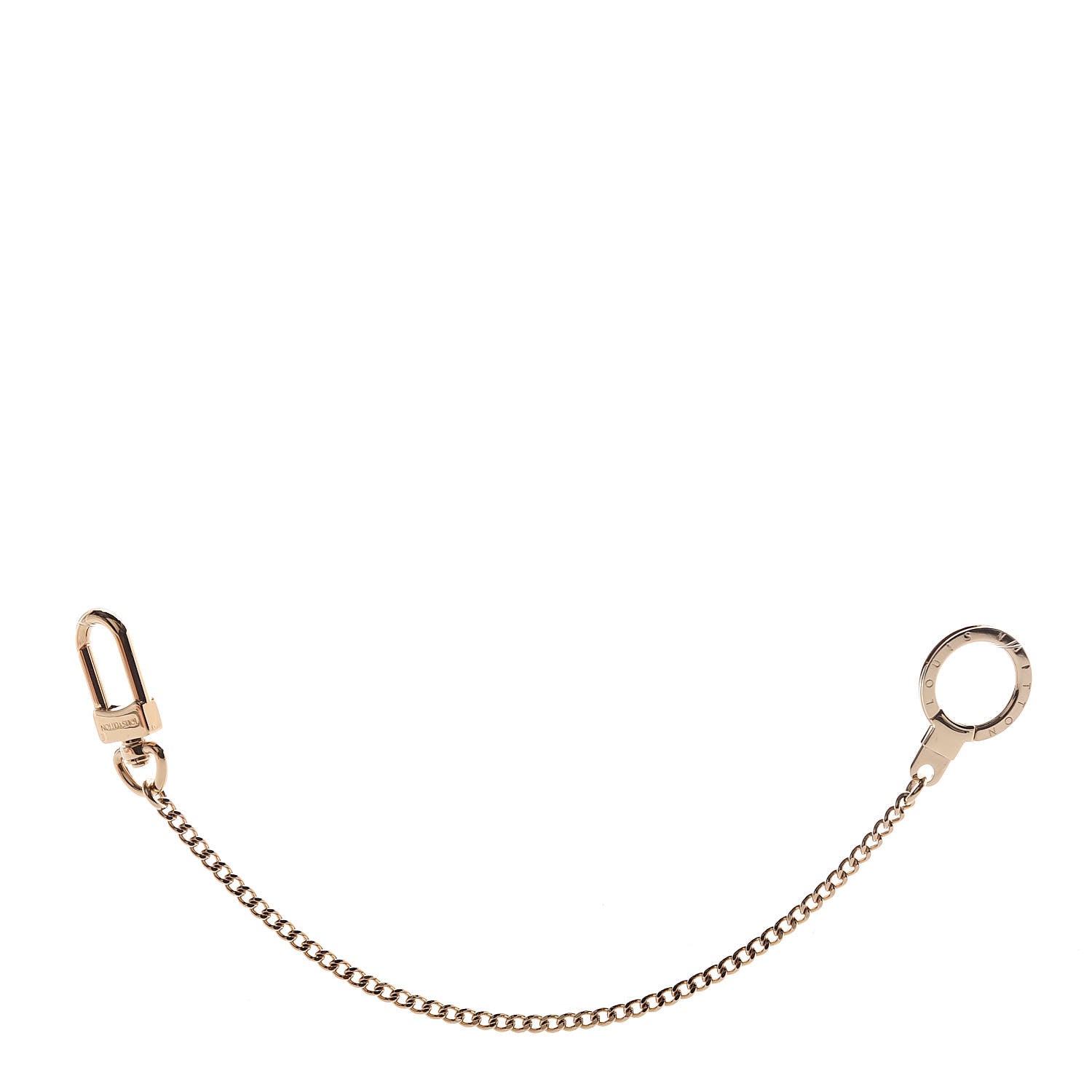 Louis Vuitton Metal Pochette Extender Key Ring Chain Gold 1 of 3