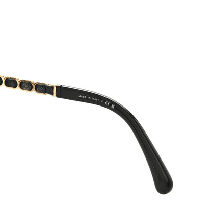 Chanel Metal Calfskin Round Chain Sunglasses 4265-Q Black 6 of 7