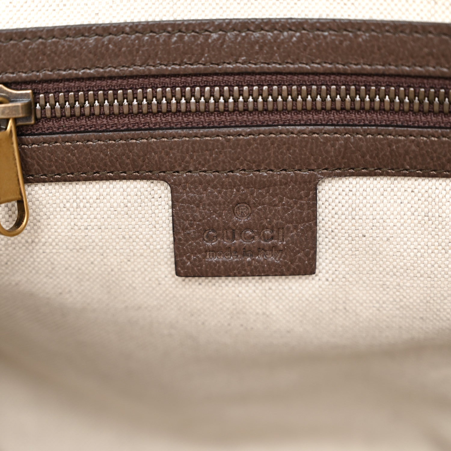 Gucci GG Supreme Monogram Textured Dollar Calfskin Web Small Ophidia Half Moon Hobo Beige Ebony New Acero 6 of 10