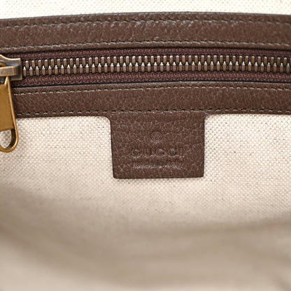 Gucci GG Supreme Monogram Textured Dollar Calfskin Web Small Ophidia Half Moon Hobo Beige Ebony New Acero 6 of 10