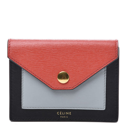 Celine Liege Calfskin Tri-Color Pocket Card Holder 1 of 9