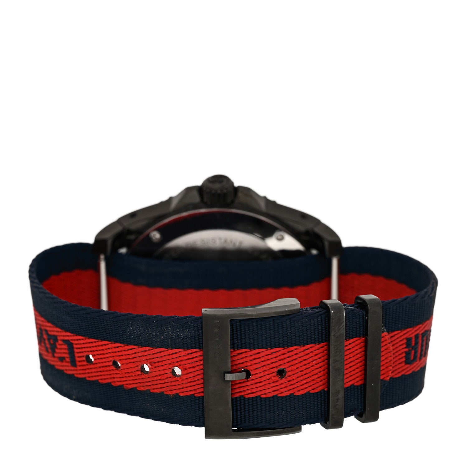 Gucci Stainless Steel Nylon 45mm Le Marche Des Merveilles Tiger Quartz Watch Navy 3 of 6