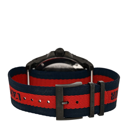 Gucci Stainless Steel Nylon 45mm Le Marche Des Merveilles Tiger Quartz Watch Navy 3 of 6