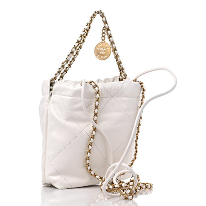 Chanel Shiny Calfskin Quilted Mini Chanel 22 White 3 of 10