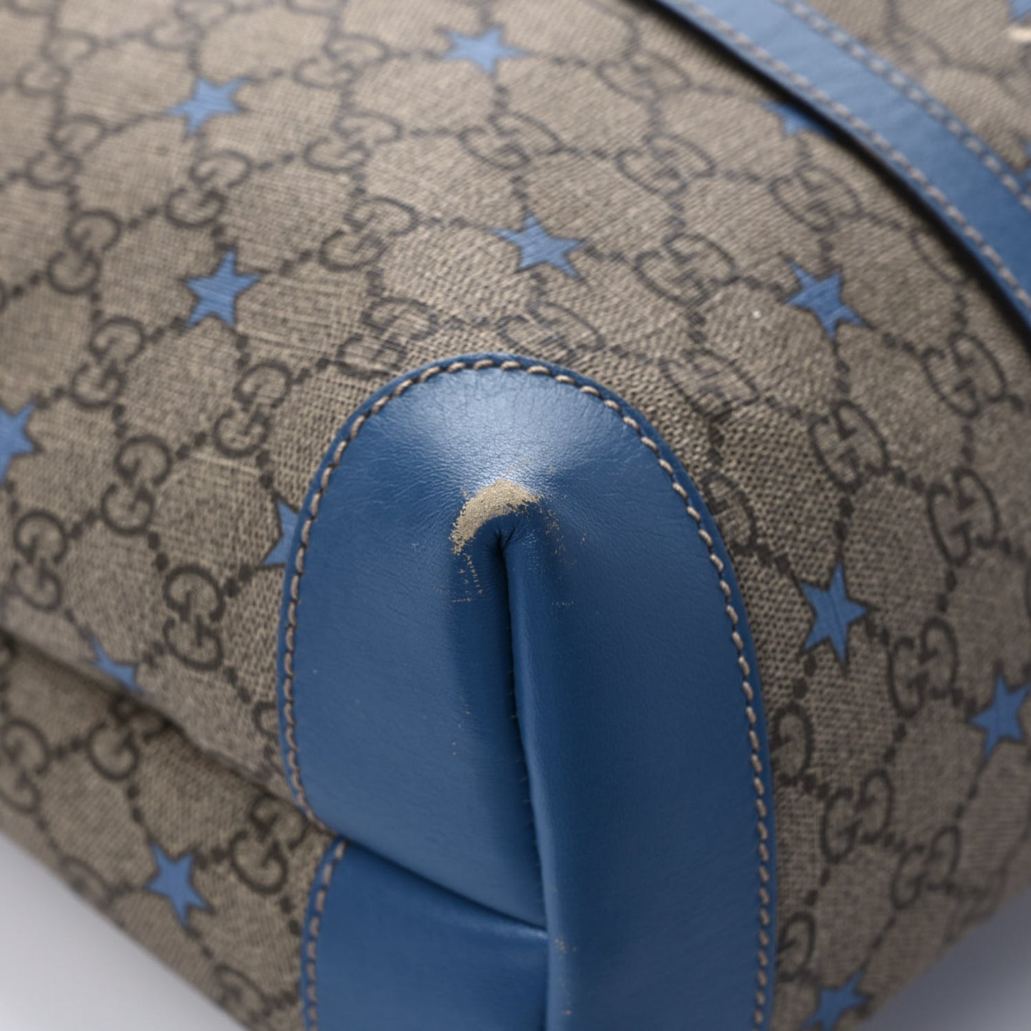 GG Plus Monogram Star Joy Vertical Tote Blue