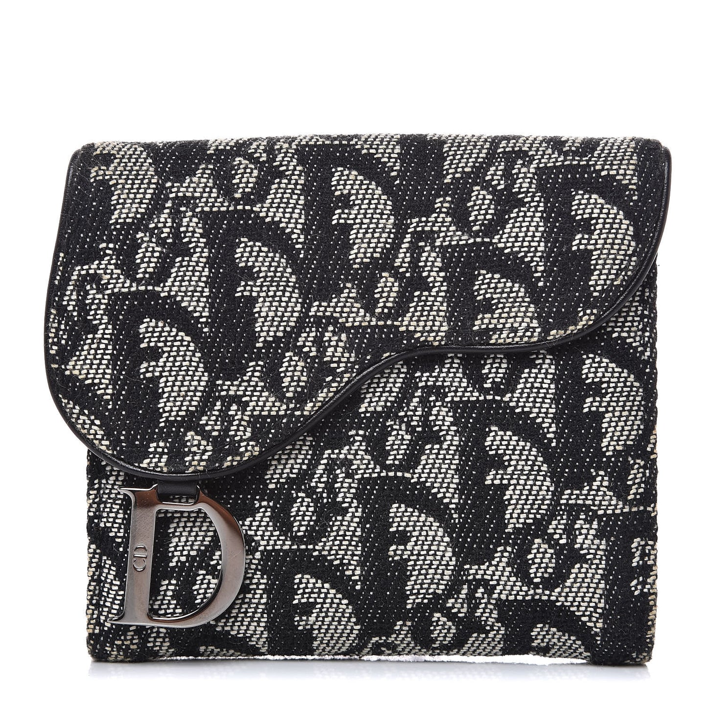 Monogram Compact Saddle Wallet Black