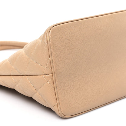 Chanel Caviar Quilted Medallion Tote Beige 9 of 13