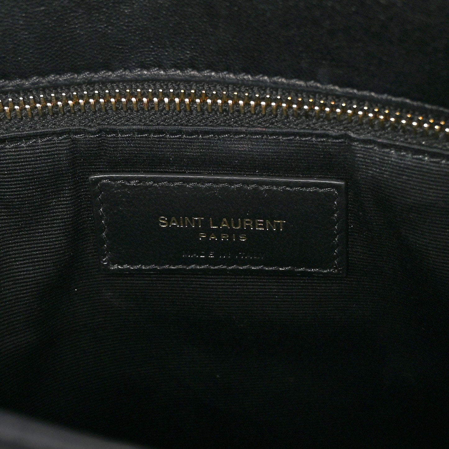 Lambskin Quilted Medium Loulou Puffer Monogram Chain Satchel Black