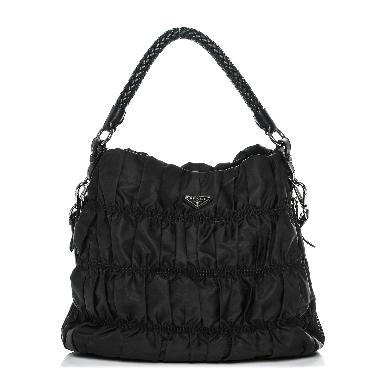 Prada Tessuto Nylon Gaufre Hobo Nero Black 1 of 6