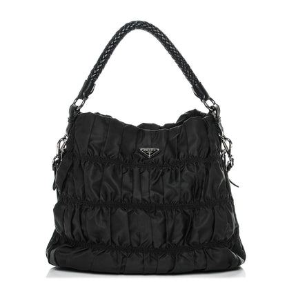 Prada Tessuto Nylon Gaufre Hobo Nero Black 1 of 6