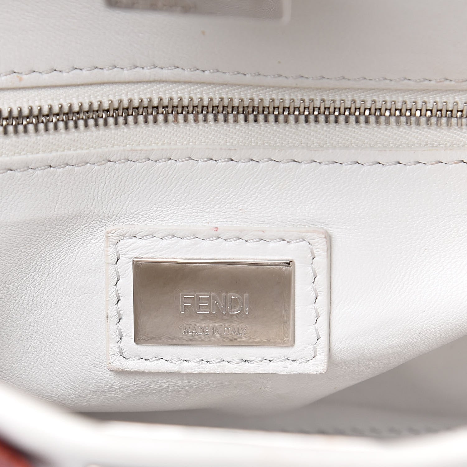Fendi Nappa Flowerland Mini Peekaboo Iconic Satchel White Ice Multicolor 7 of 19