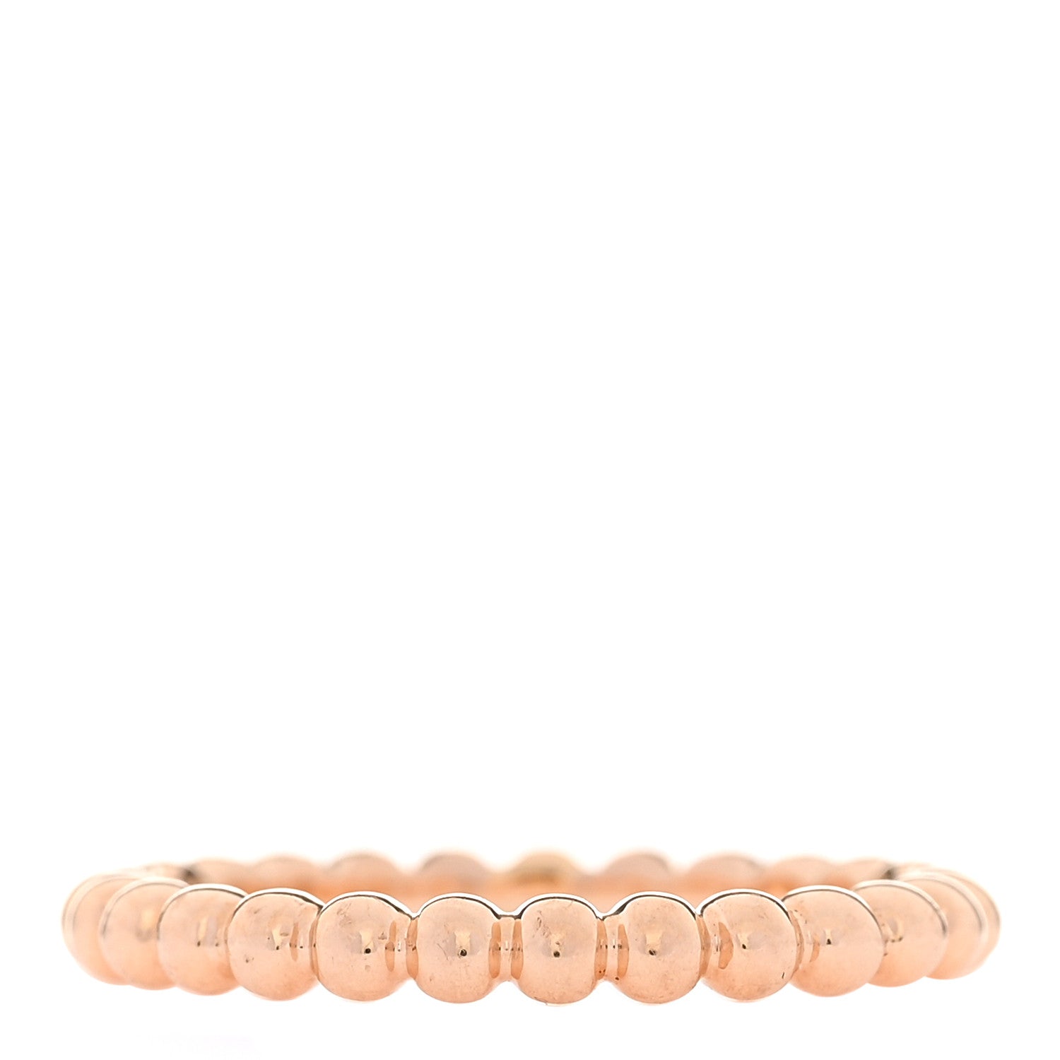 Van Cleef & Arpels 18K Rose Gold Medium Perlee Ring 61 9.5 3 of 5