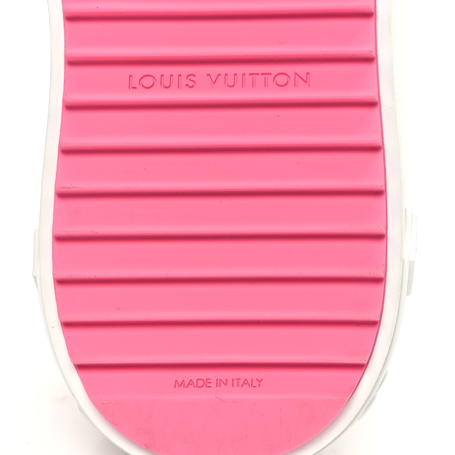 Louis Vuitton Lambskin Embossed Monogram Time Out Sneakers 38 White Pink 6 of 10