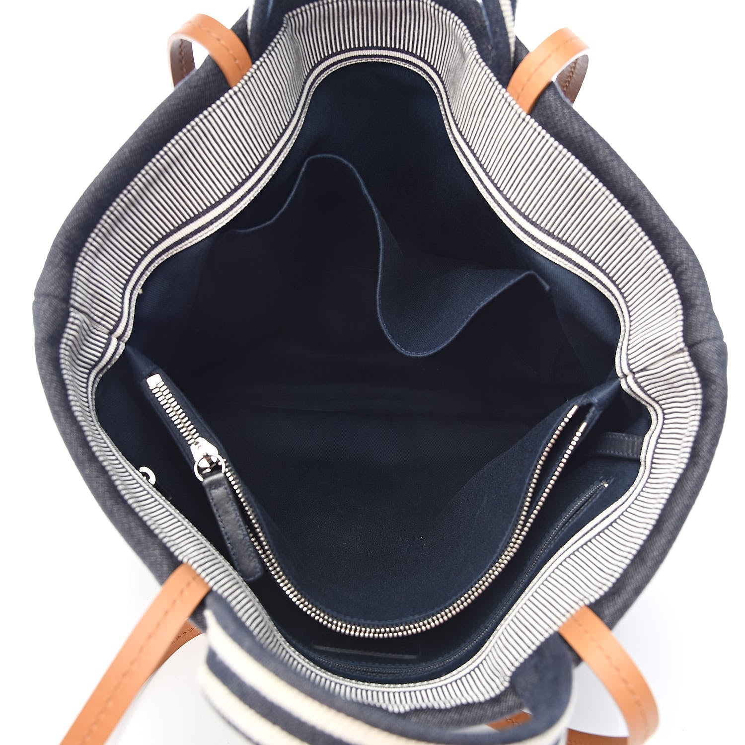 Chanel Denim Tall Shopping Tote Blue 6 of 11