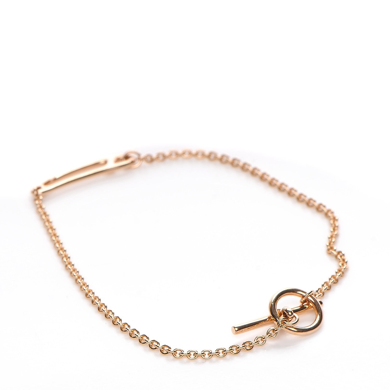 Hermes 18K Rose Gold Mini Chaine d'Ancre Punk Bracelet ST 4 of 7