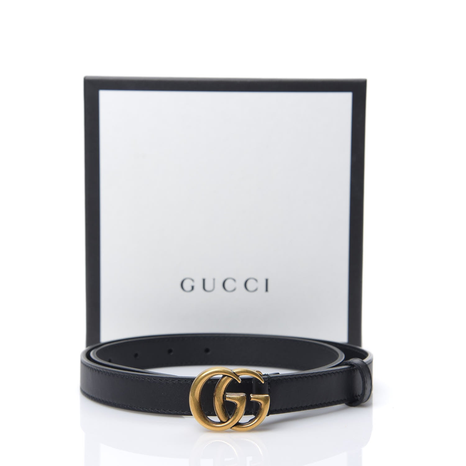 Gucci Calfskin Double G 20mm Belt 80 32 Black 6 of 6