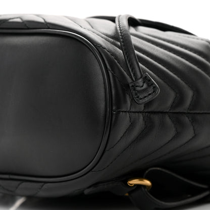Gucci Calfskin Matelasse GG Marmont Flap Backpack Black 10 of 18