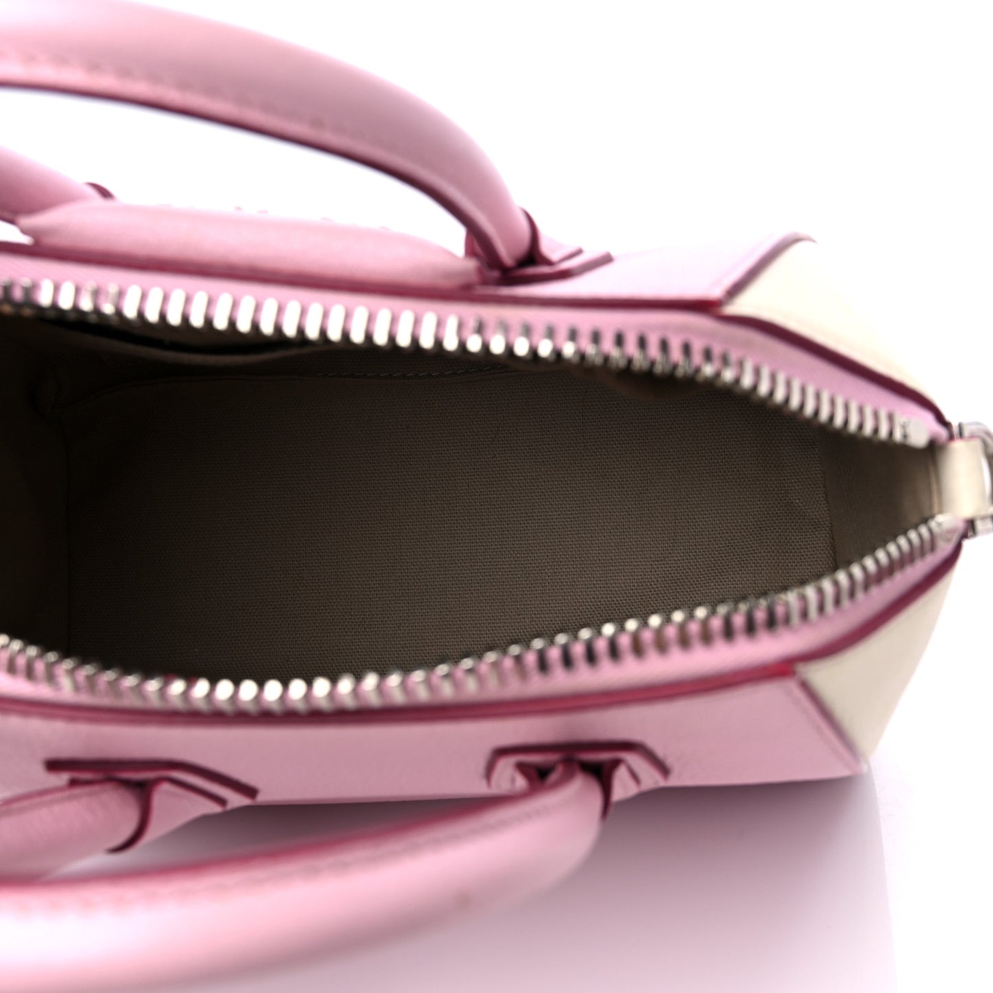 Sugar Goatskin Mini Tri-Color Antigona Bright Pink White Fuchsia