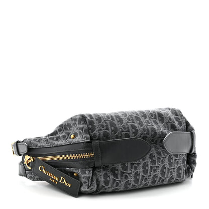 Christian Dior Oblique Denim Small D-Journey Bag Grey 4 of 10