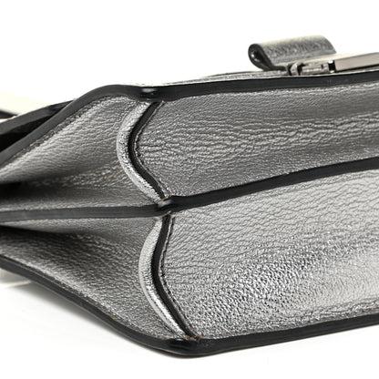 Miu Miu Metallic Goatskin Bandoliera Madras Shoulder Bag Chrome 8 of 19