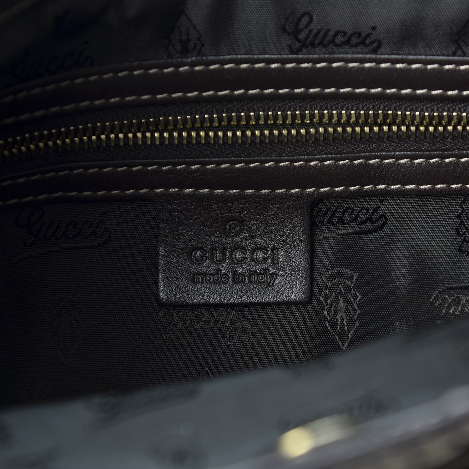 Gucci Calfskin Queen Bow Hobo Brown 8 of 10