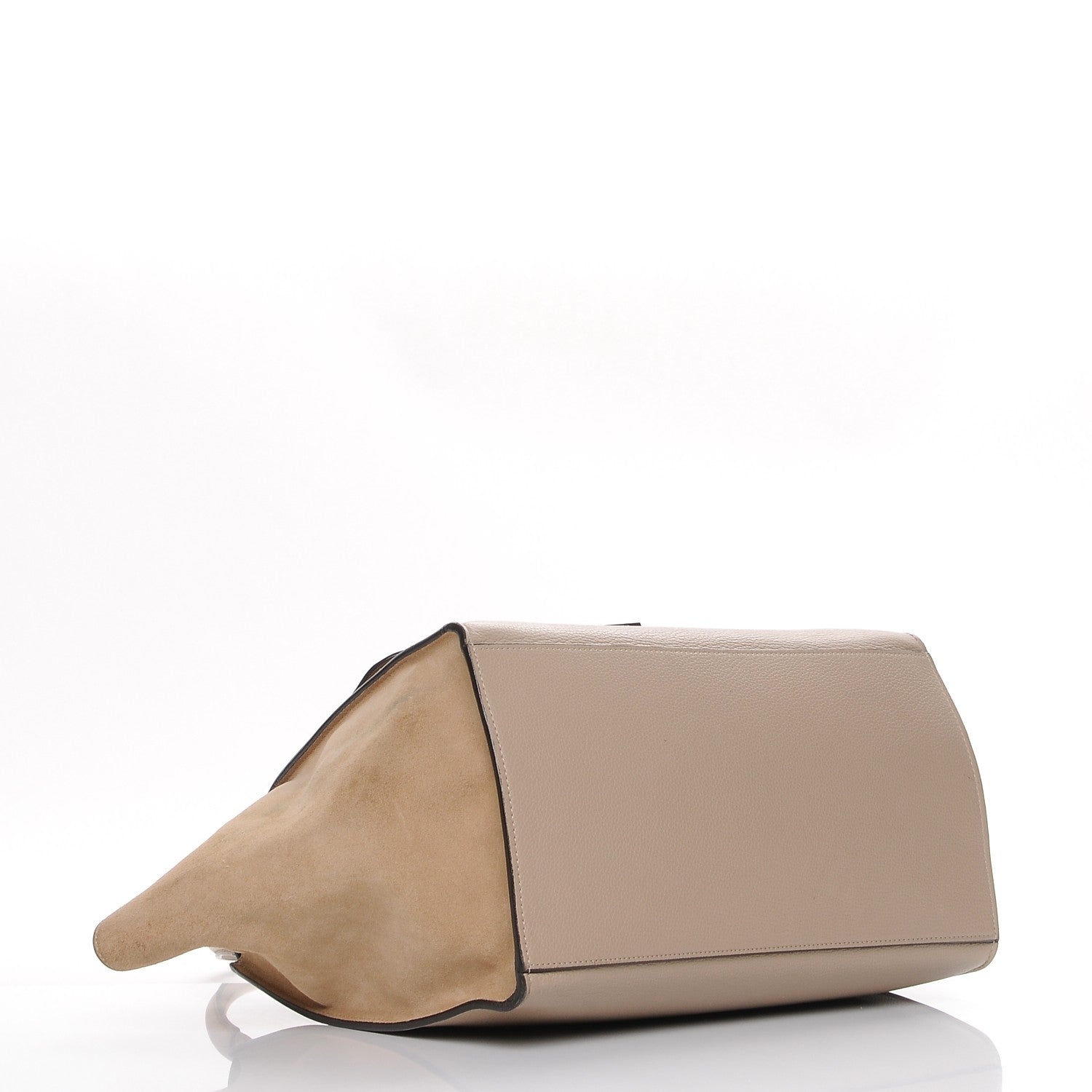 Celine Drummed Calfskin Suede Large Trapeze Dune 4 of 12