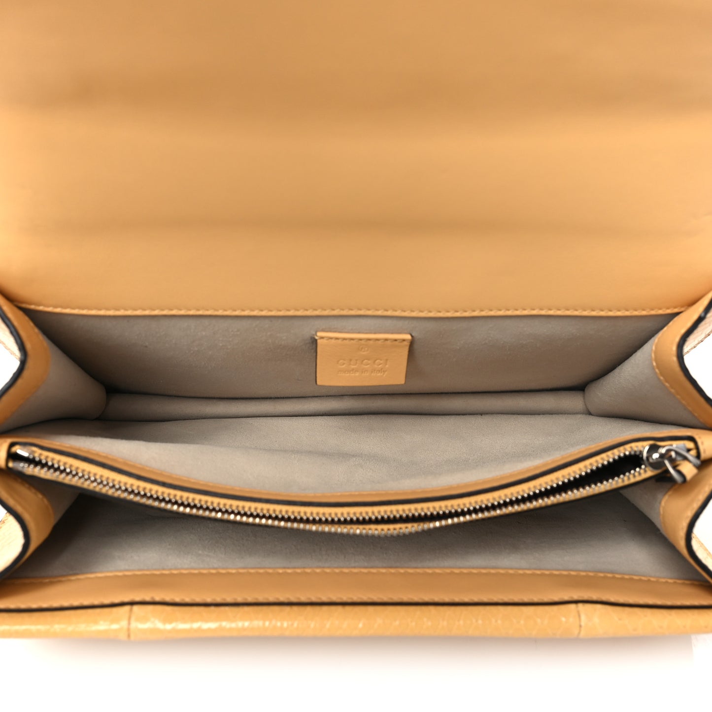 GG Supreme Monogram Snakeskin Flower Embroidered Medium Dionysus Shoulder Bag Beige Yellow