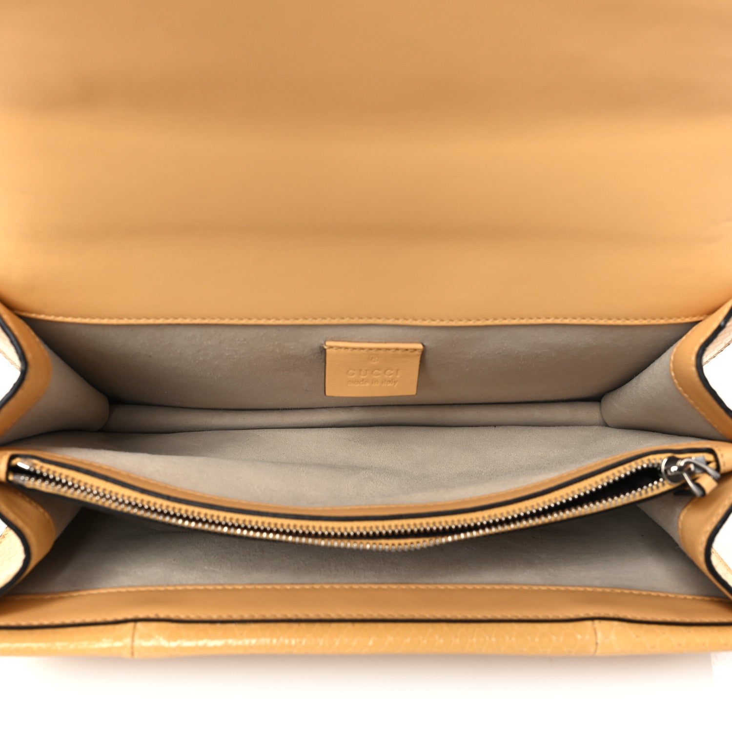 Gucci GG Supreme Monogram Snakeskin Flower Embroidered Medium Dionysus Shoulder Bag Beige Yellow 5 of 10